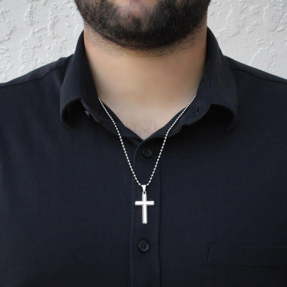 Cross Pendant Necklace, To My Man, Boyfriend Husband Gift, Christmas Gift