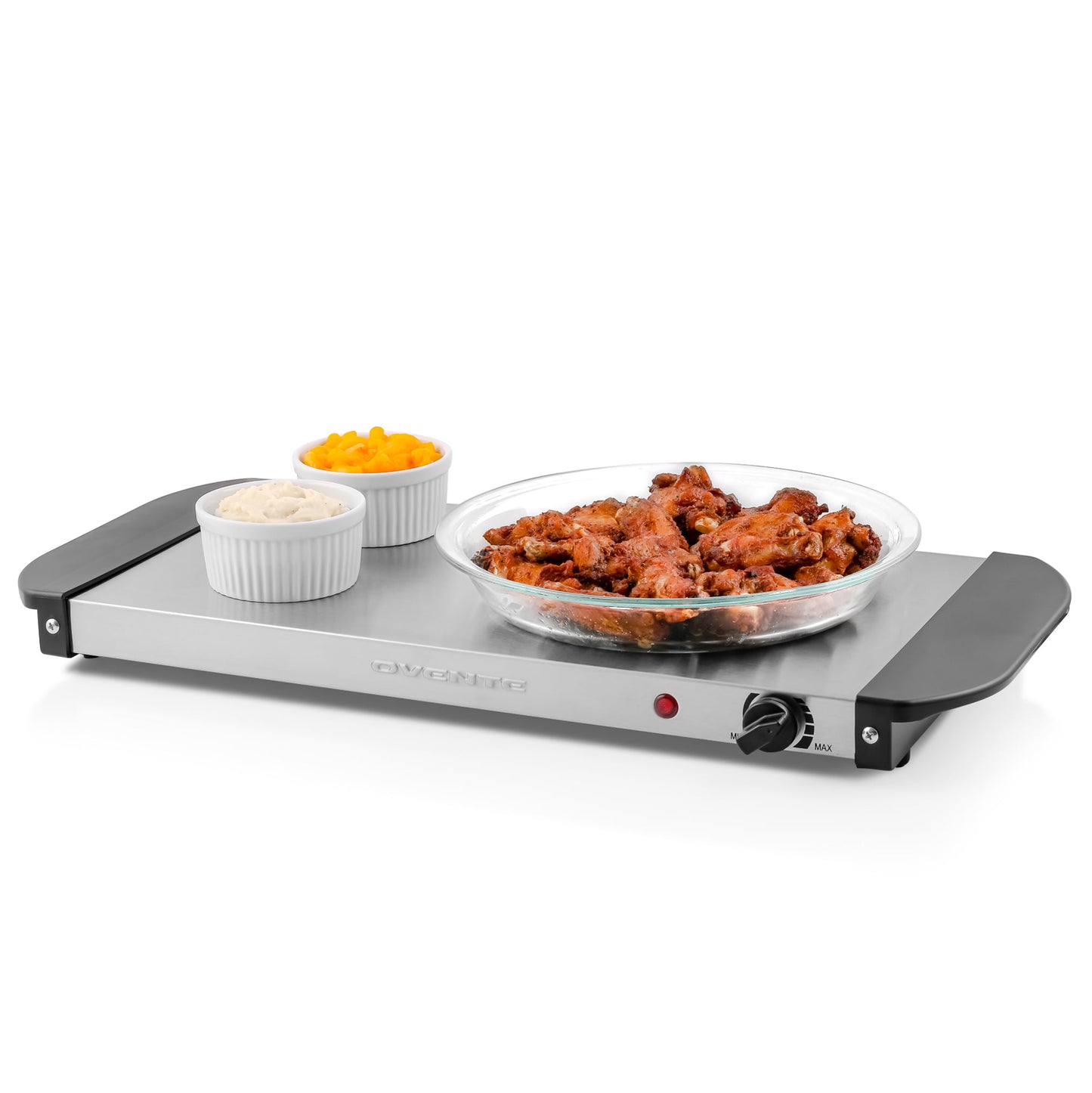 Ovente Electric Food Buffet Warmer, Portable Stainless Steel Warming Tray with Temperature Control, Perfect for Indoor Dinner, Catering, House Parties, Events, Entertaining and Holiday, Silver FW170S