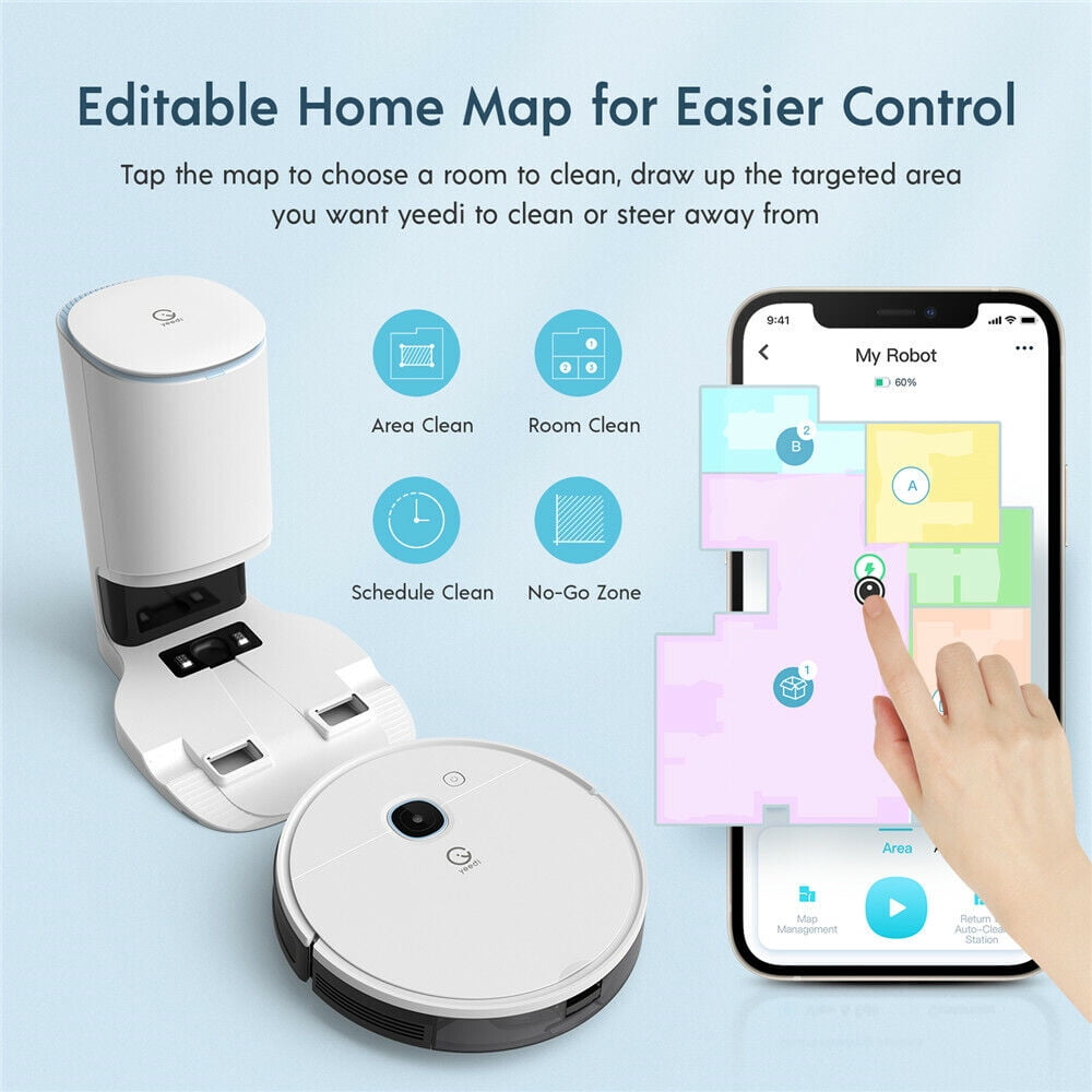 Yeedi by ECOVACS Robot Vacuum and Mop with Self Emptying Station 3-in-1 Cleaner and Smart Mapping