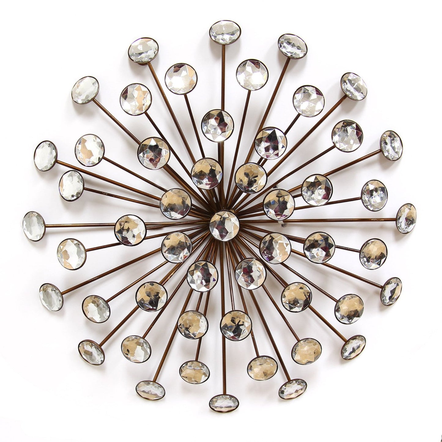 Stratton Home Decor Modern 16" Gold Acrylic Bling Burst Wall Decor