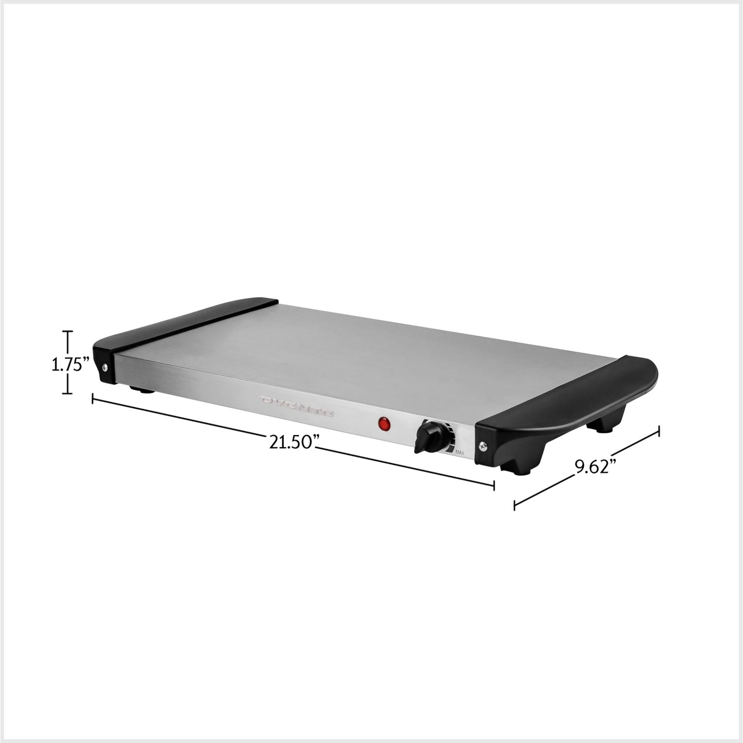 Ovente Electric Food Buffet Warmer, Portable Stainless Steel Warming Tray with Temperature Control, Perfect for Indoor Dinner, Catering, House Parties, Events, Entertaining and Holiday, Silver FW170S