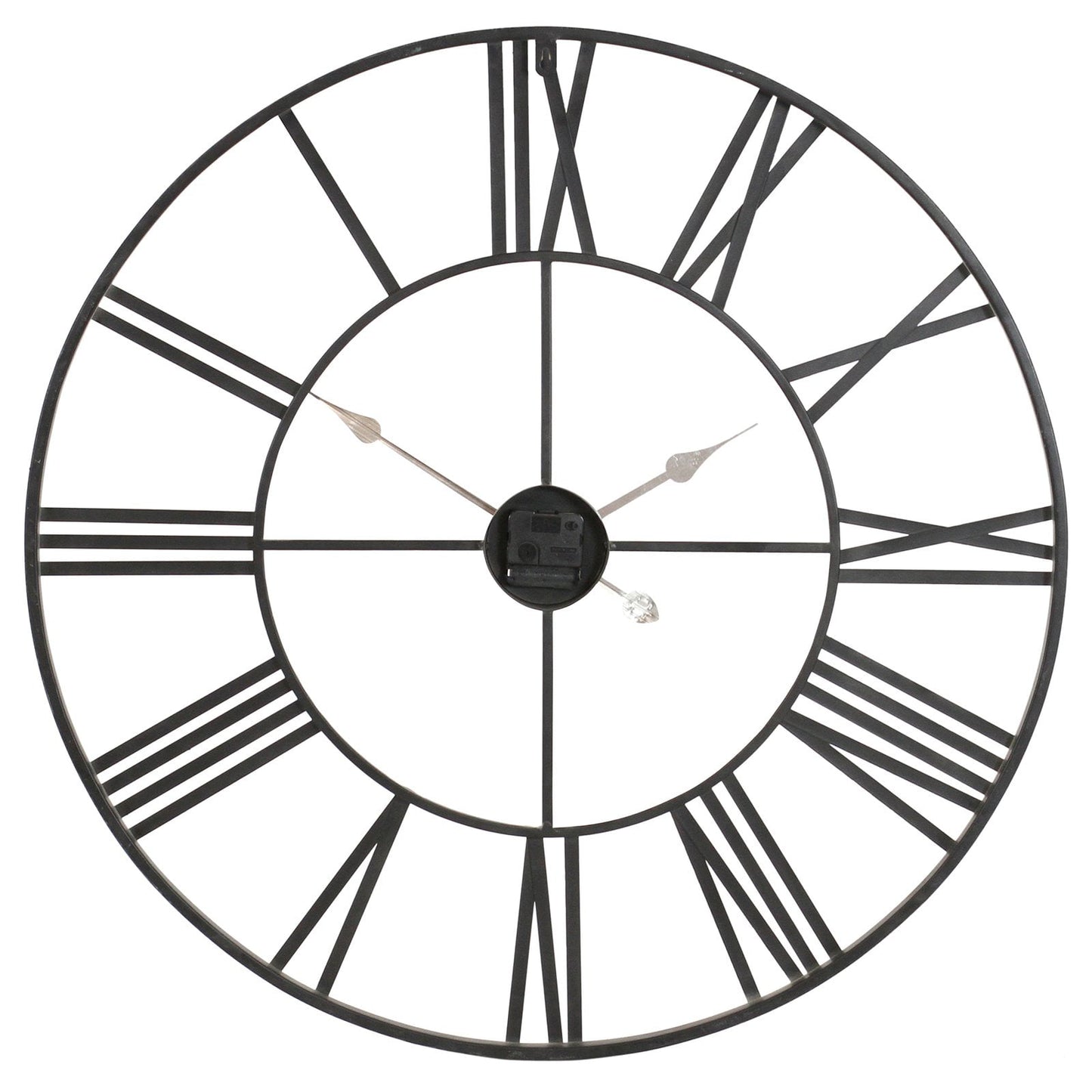 Solange Round Metal Wall Clock - 30" Gray