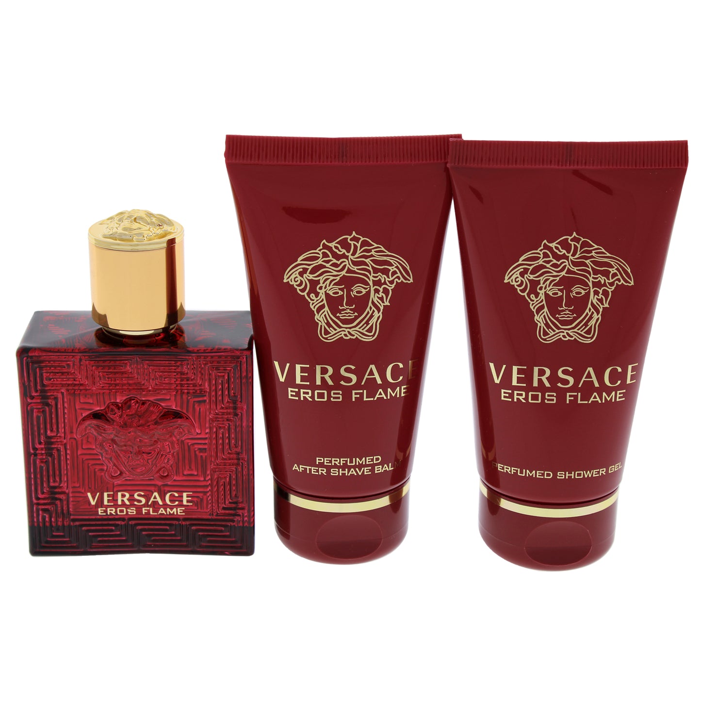 Versace Eros Flame Cologne Gift Set for Men, 3 Pieces