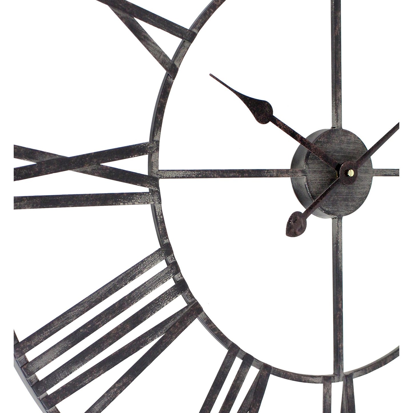 Solange Round Metal Wall Clock - 30" Gray