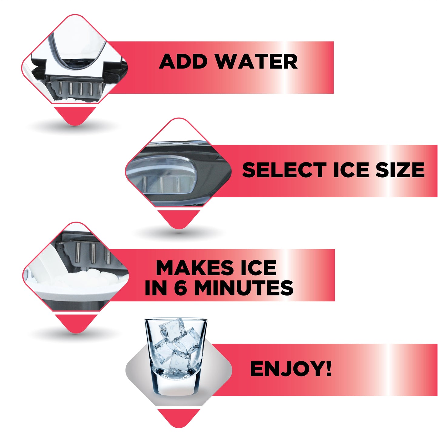Frigidaire 26 lb. Countertop Icemaker EFIC117-SS-COPPER-COM, Copper Stainless Steel