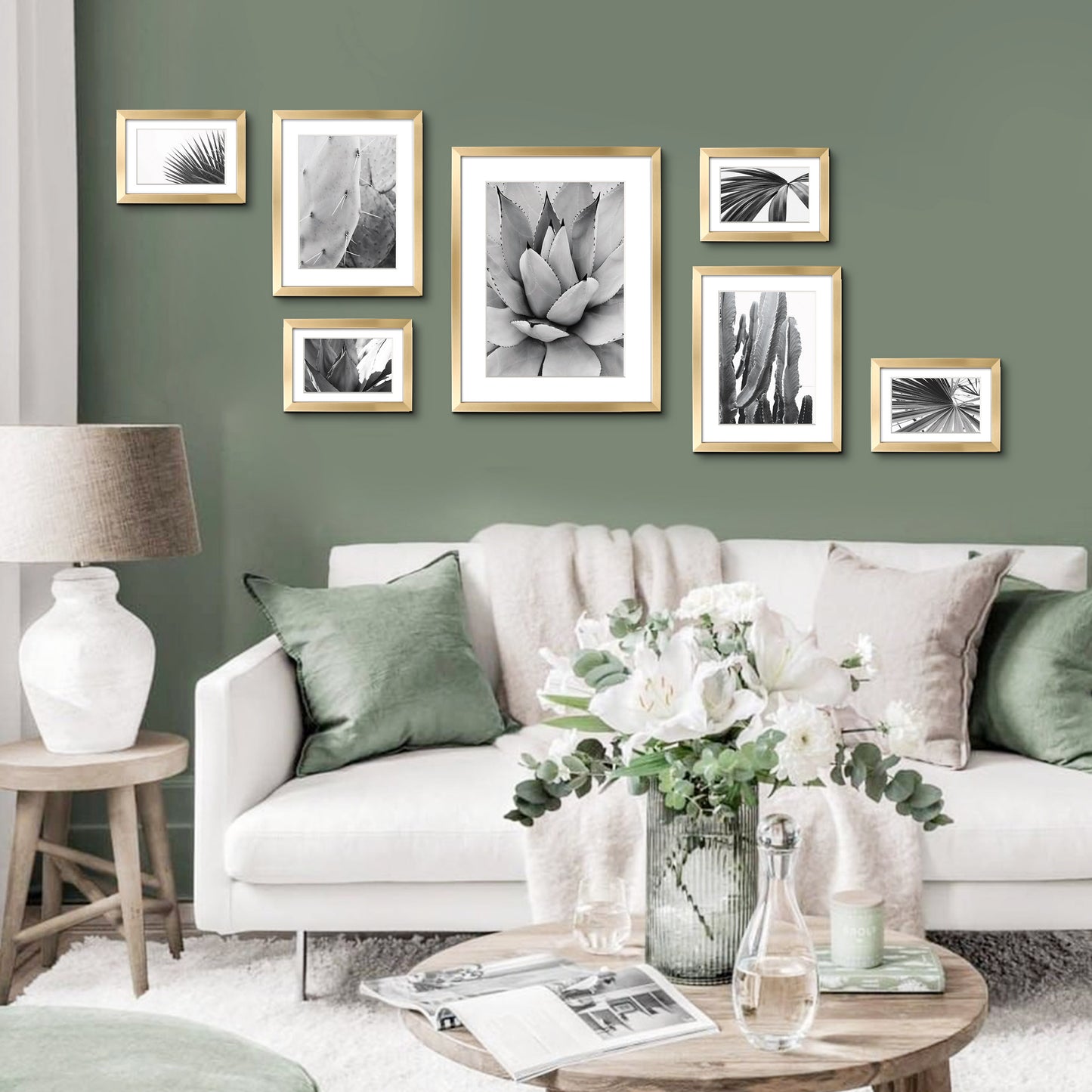 Gold Gallery Wall Picture Frame-7 Pieces