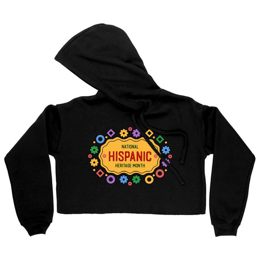 Women's Cropped Fleece National Hispanic Heritage Month Hoodie - Spanish Hoodie