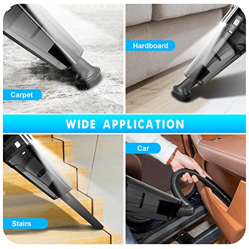 Handheld Vacuum Mini Portable Rechargeable Car Vacuum Cleaner Cordless with 8000PA Powerful Suction for Car Home and Office