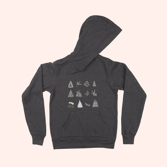 Christmas Trees Kids' Sponge Fleece Hoodie