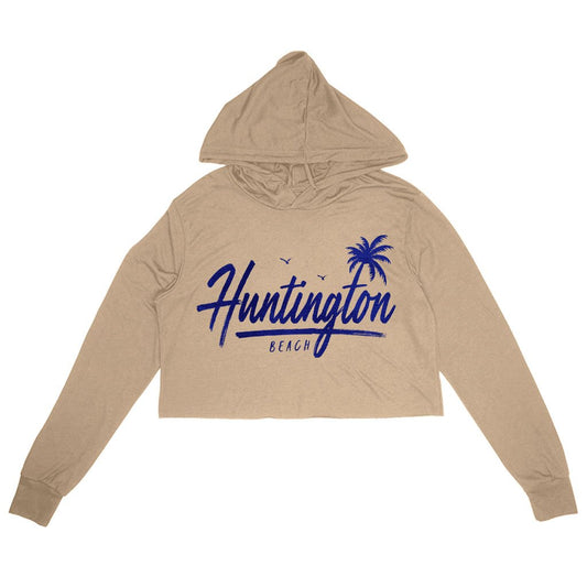 Women's Cropped Huntington Beach Hoodie - California Hoodie