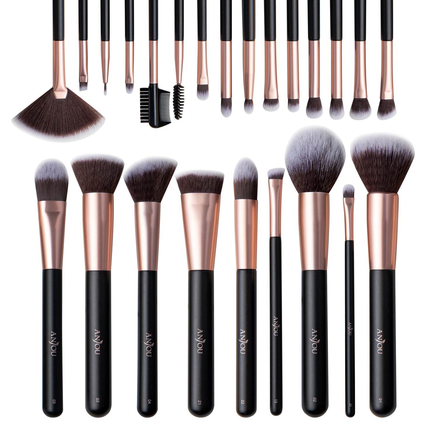 Exquisite Makeup Brush Set, 24pcs Premium Cosmetic Brushes