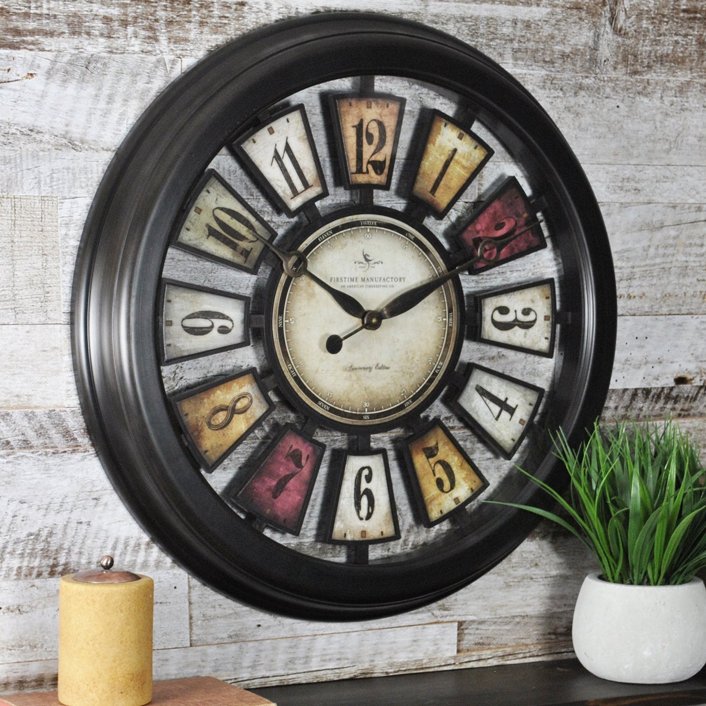 FirsTime Numeral Plaques Wall Clock