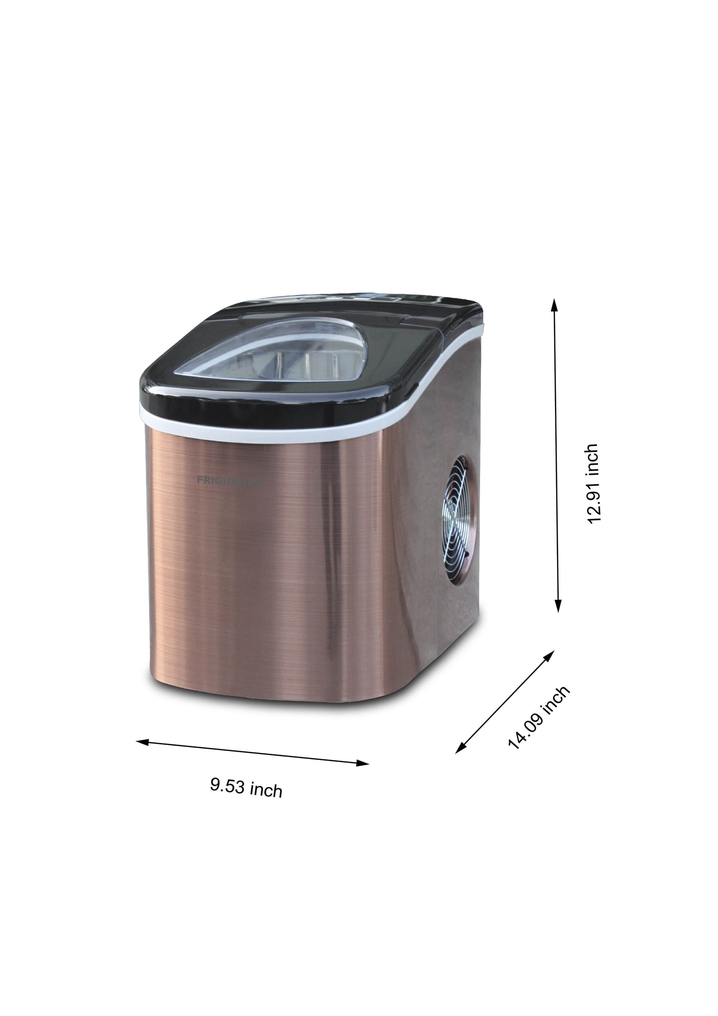 Frigidaire 26 lb. Countertop Icemaker EFIC117-SS-COPPER-COM, Copper Stainless Steel