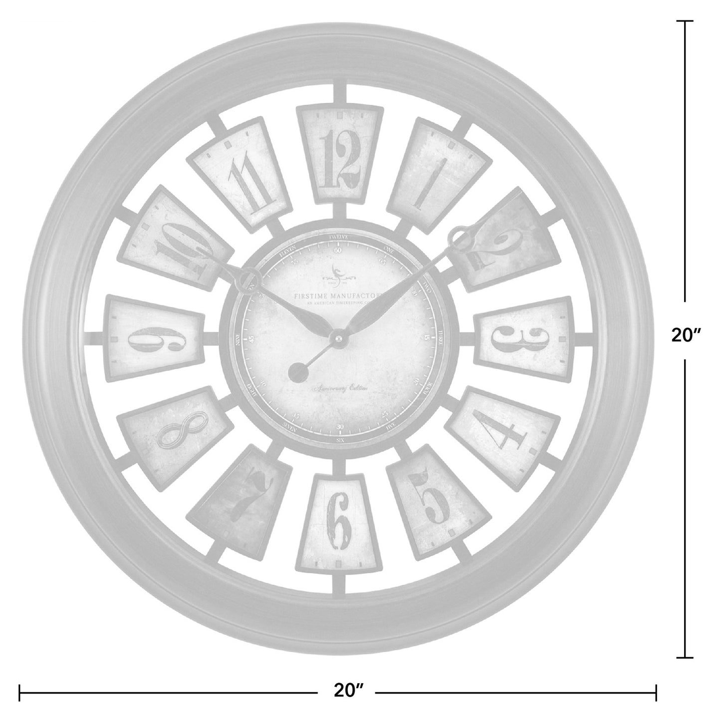 FirsTime Numeral Plaques Wall Clock